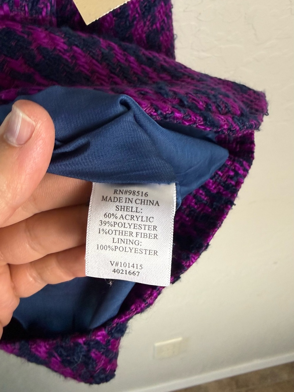 Coldwater Creek Jeweltone Tweed Jacket 14 NWT - Picture 6 of 14